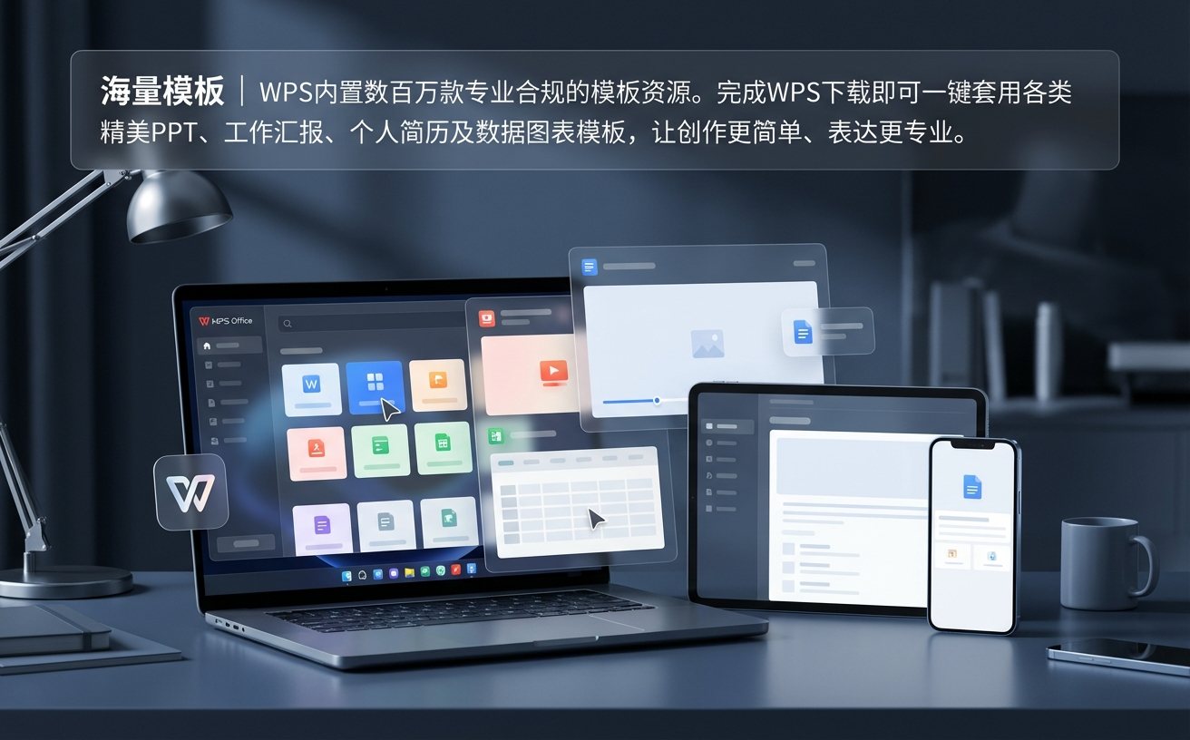 WPS海量模板资源展示界面