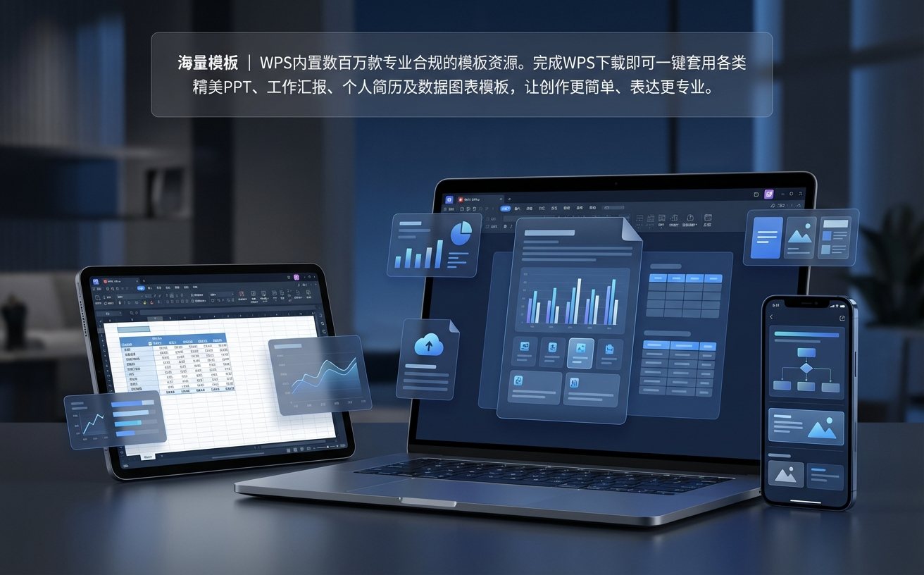 WPS数据图表模板与财务可视化界面